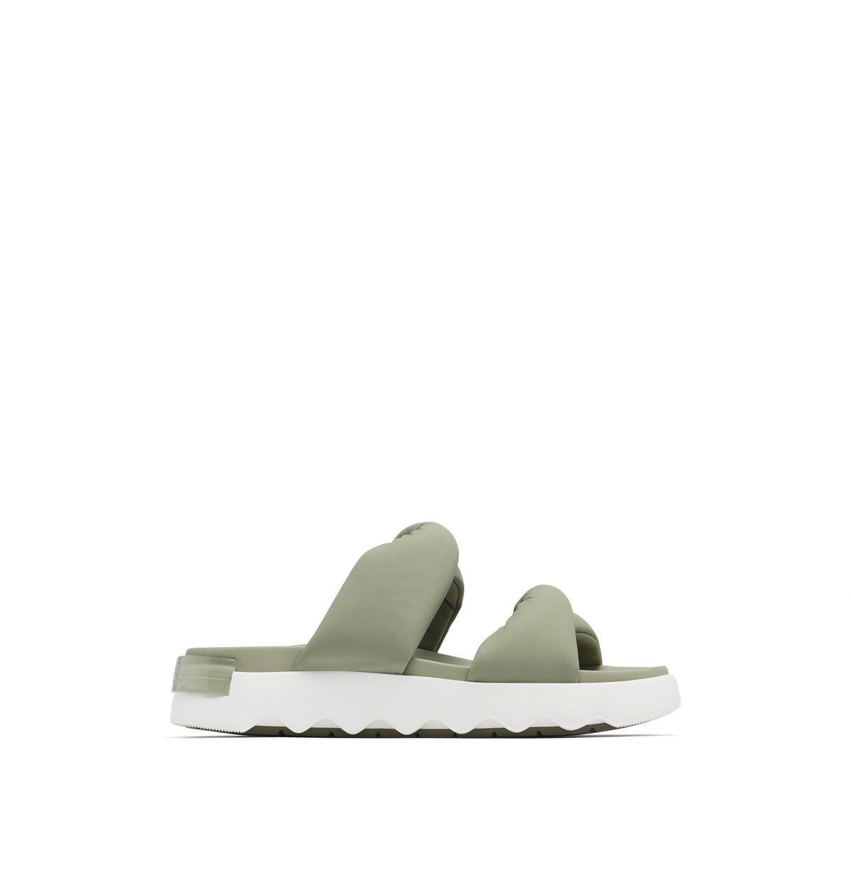 VIIBE™ Twist Slide Sandal in Safari & Stone Green