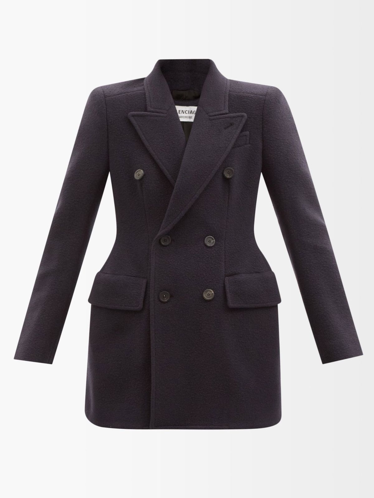 Hourglass Double-breasted Wool-bouclé Blazer