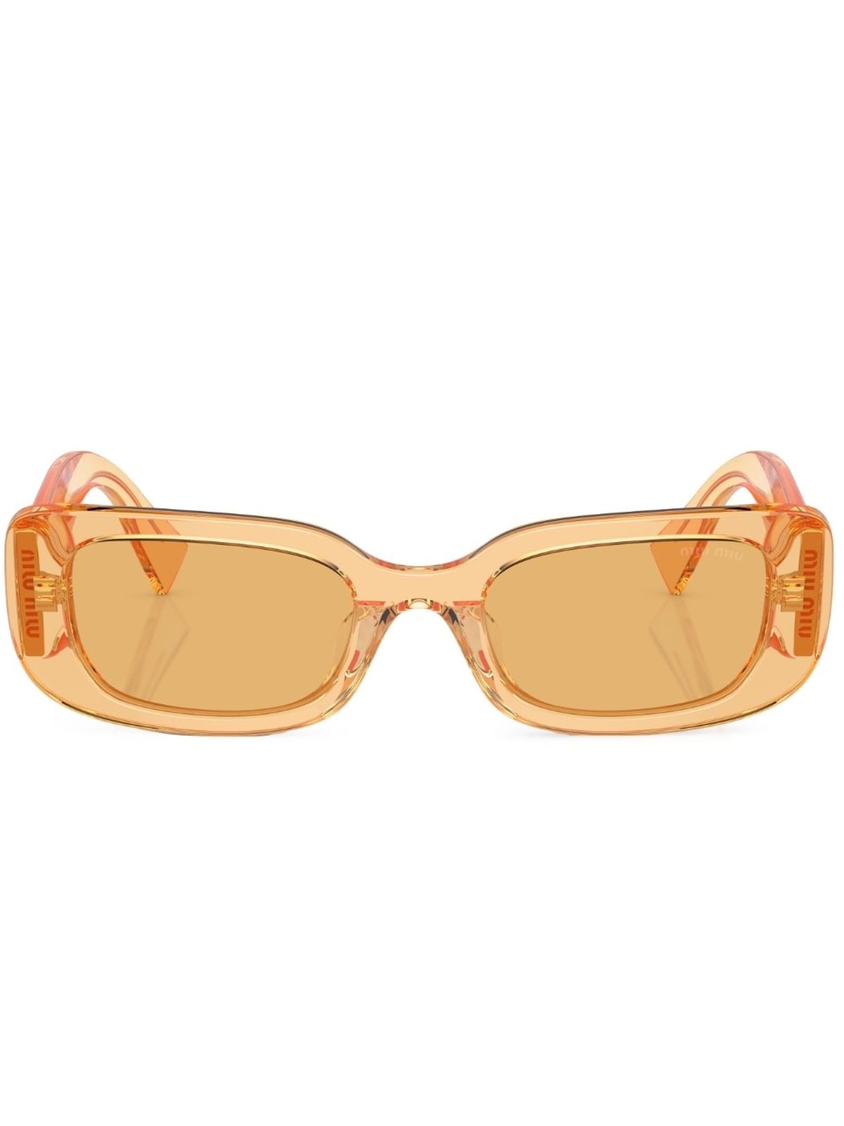 Transparent-design Rectangle-frame Sunglasses