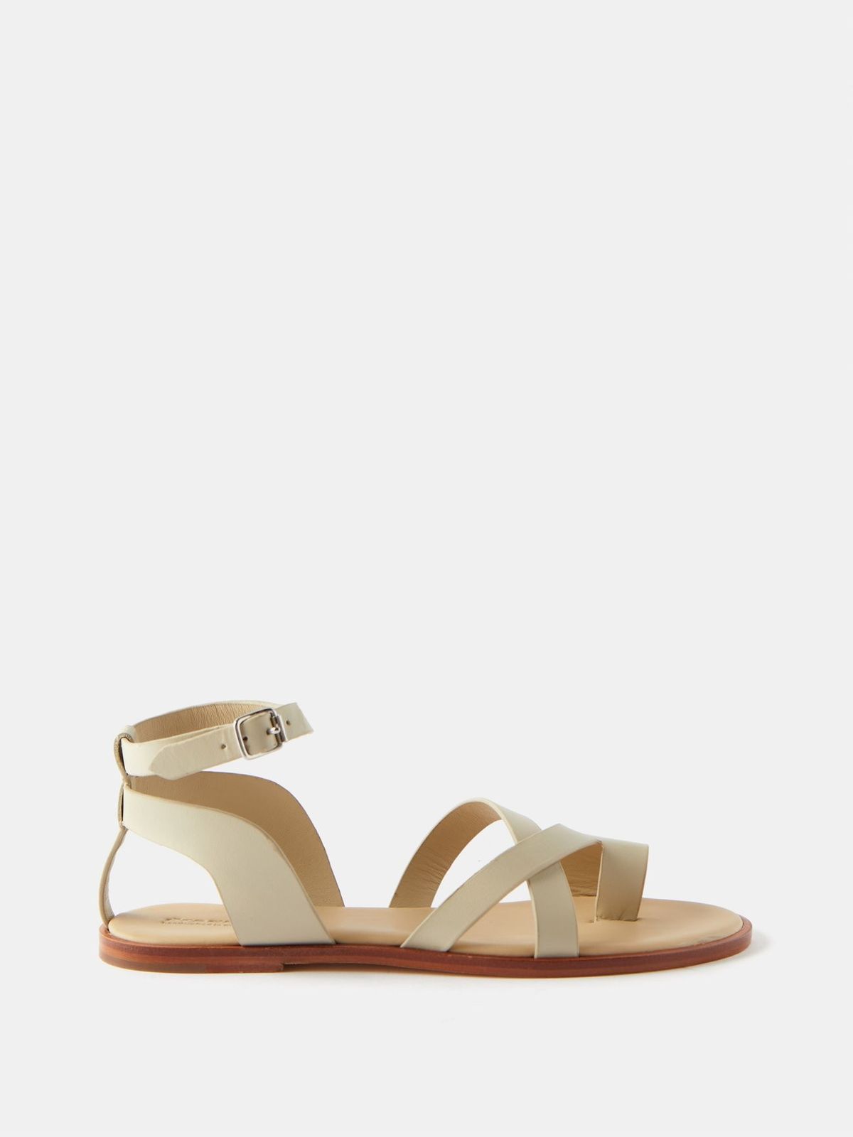 Maretano Leather Flat Sandals