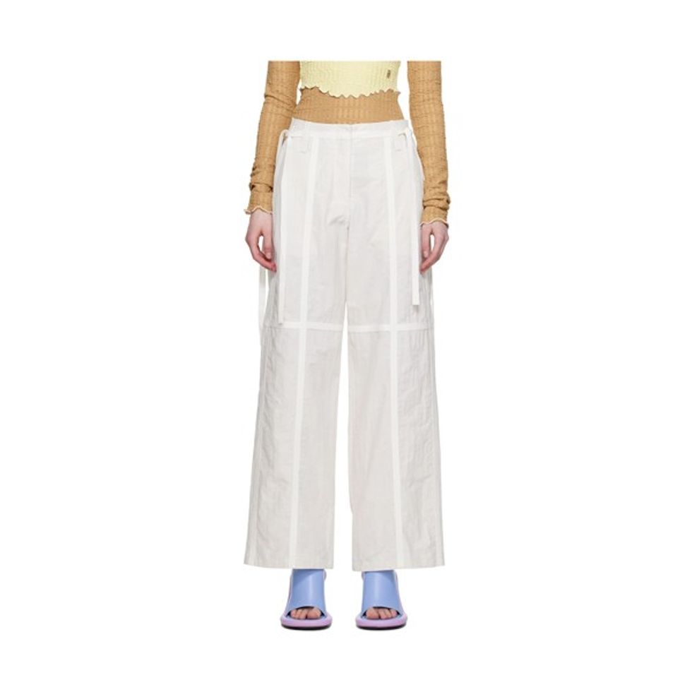 White Taped Pants