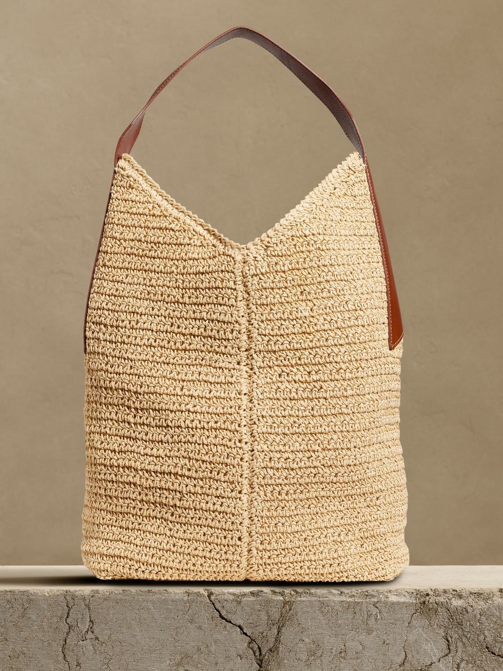 Slouchy Vida Straw Bag