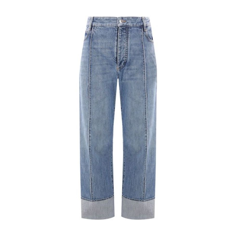 Wide-leg Cropped Jeans