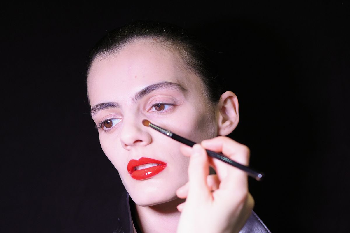 Lacquered Lips & "Broken" Lashes At Tom Ford SS26
