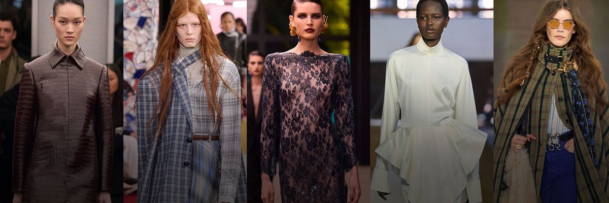 Peplum & Sheer Lace At Paris Fashion Week