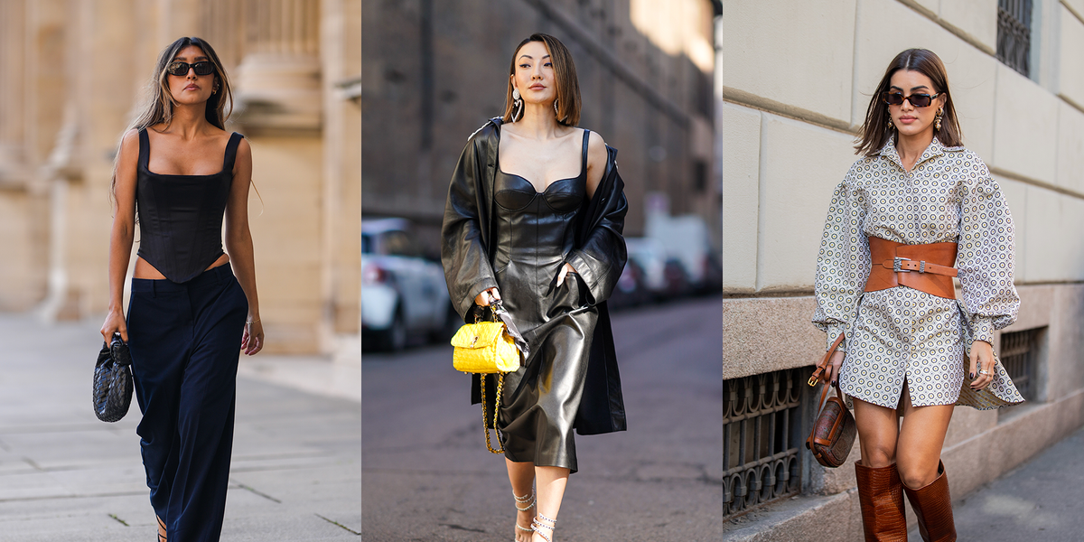 Corset Tops as Outerwear Street Style