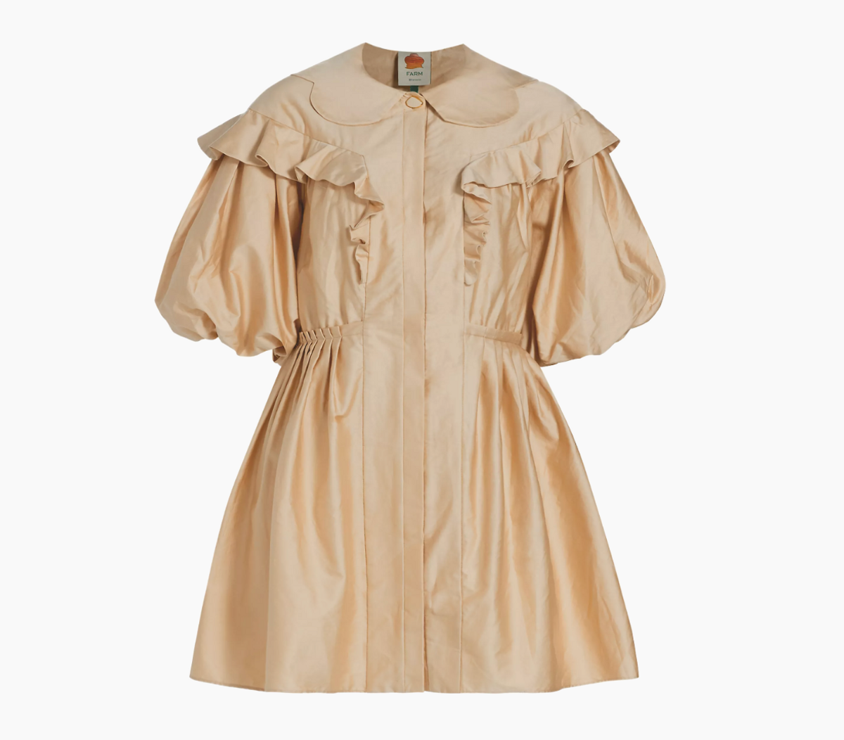 Ruffle Puff-Sleeve Minidress