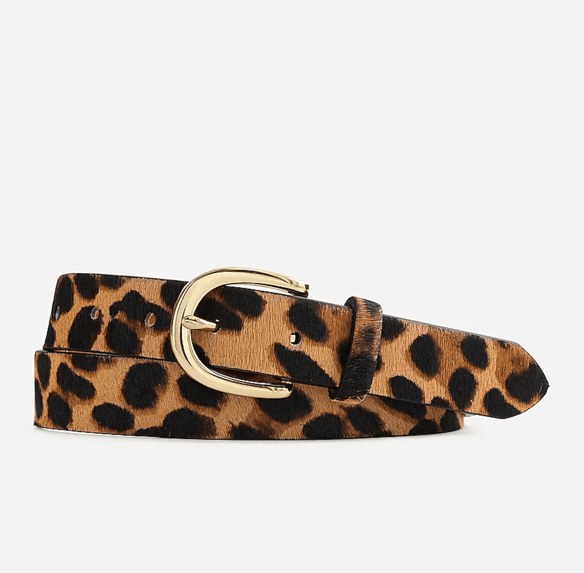 Calf Hair Belt in Leopard