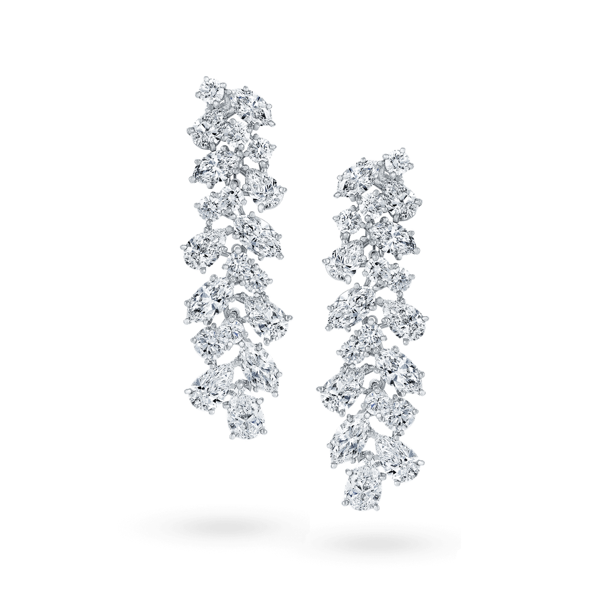 Winston Cluster Diamond Drop Earrings