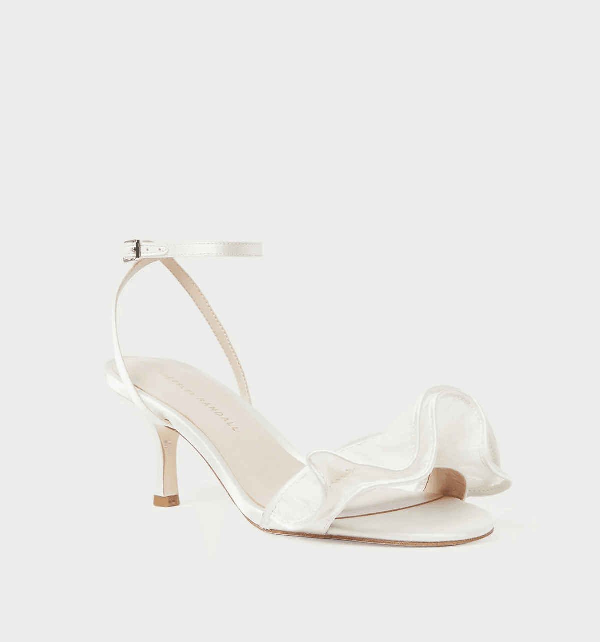 Elena Pearl Pleated Ruffle Sandal