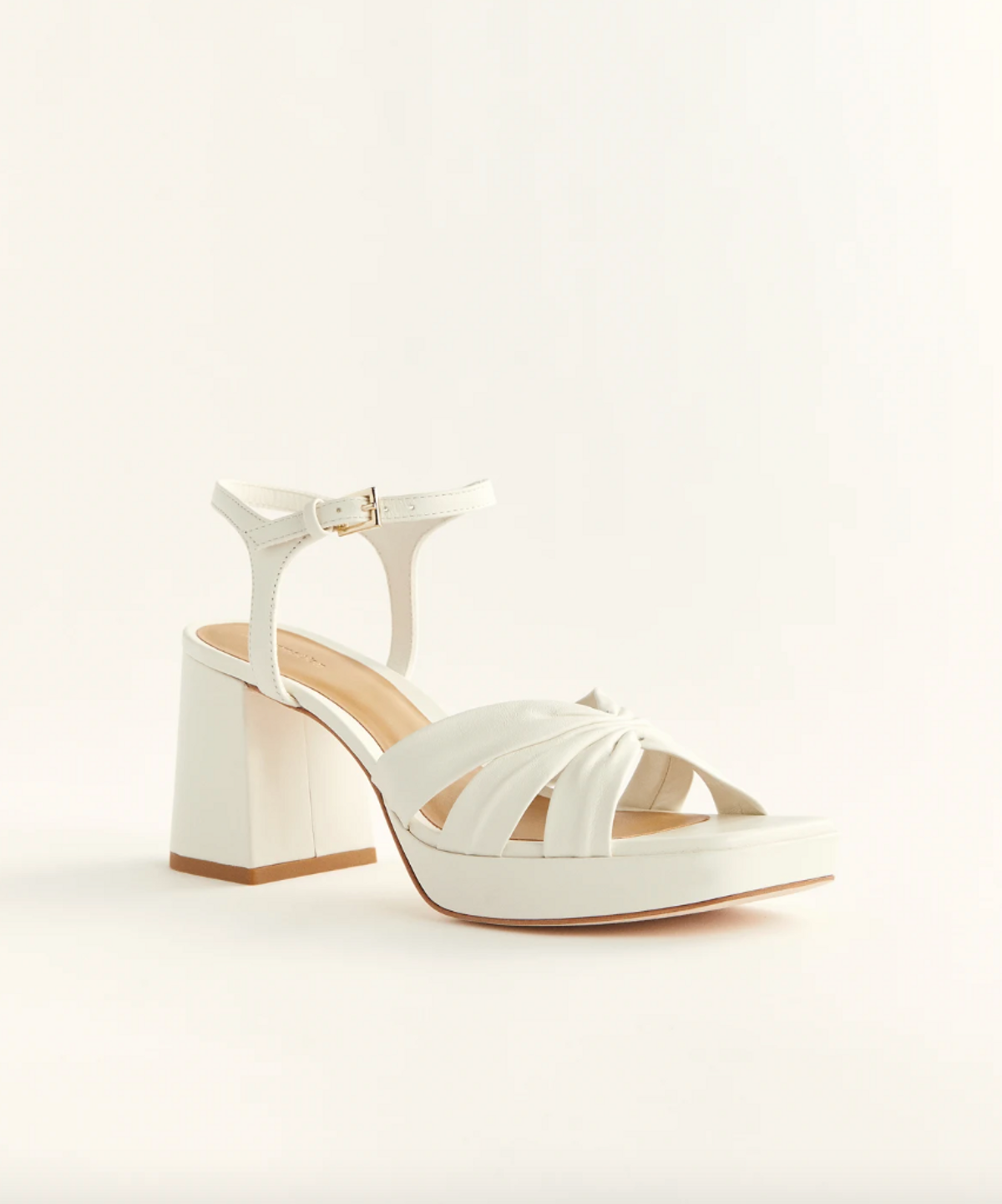 Maize Platform Sandal in White