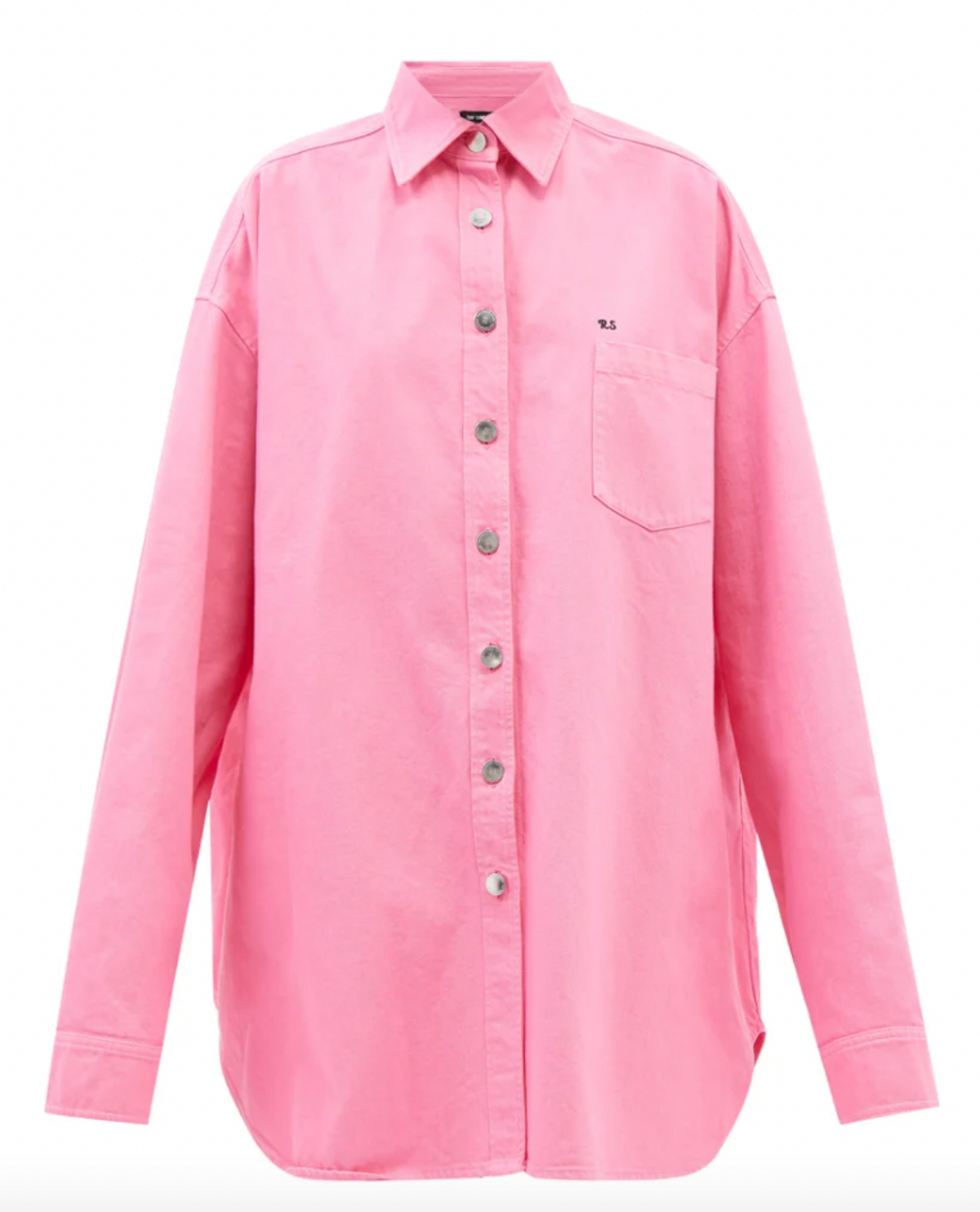 Oversized Logo-Embroidered Cotton Shirt