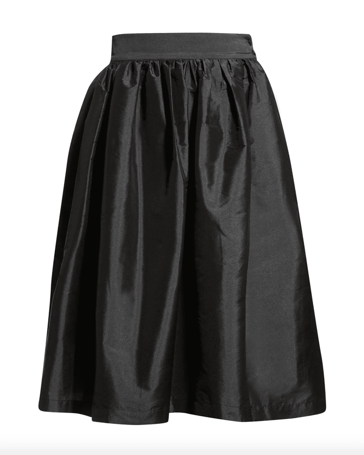 Ruched A-Line Midi Skirt