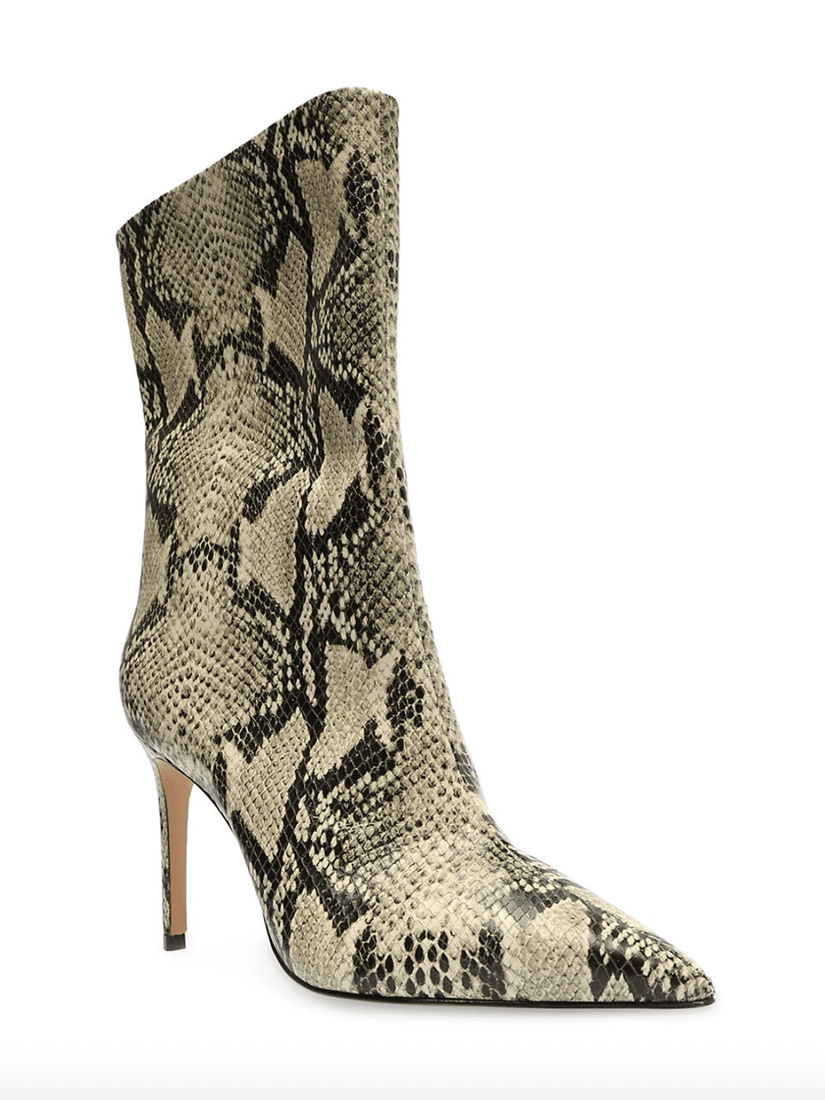 Mary Snake-Embossed Leather Short Boots