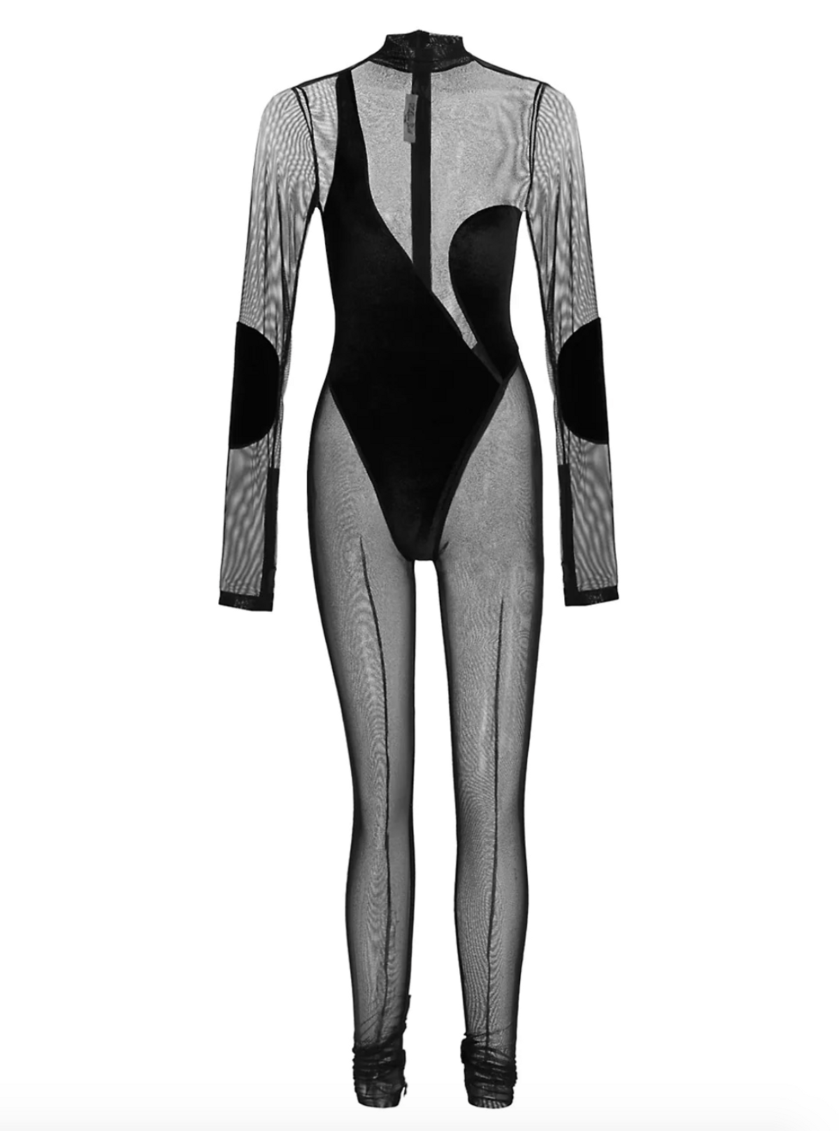 Mesh and Velvet Catsuit