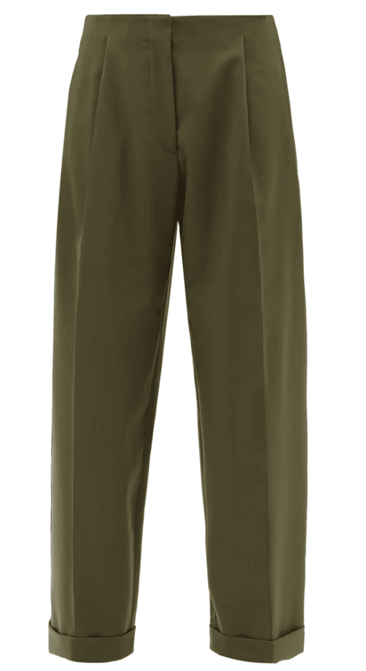 Single-Pleat Virgin Wool Trousers