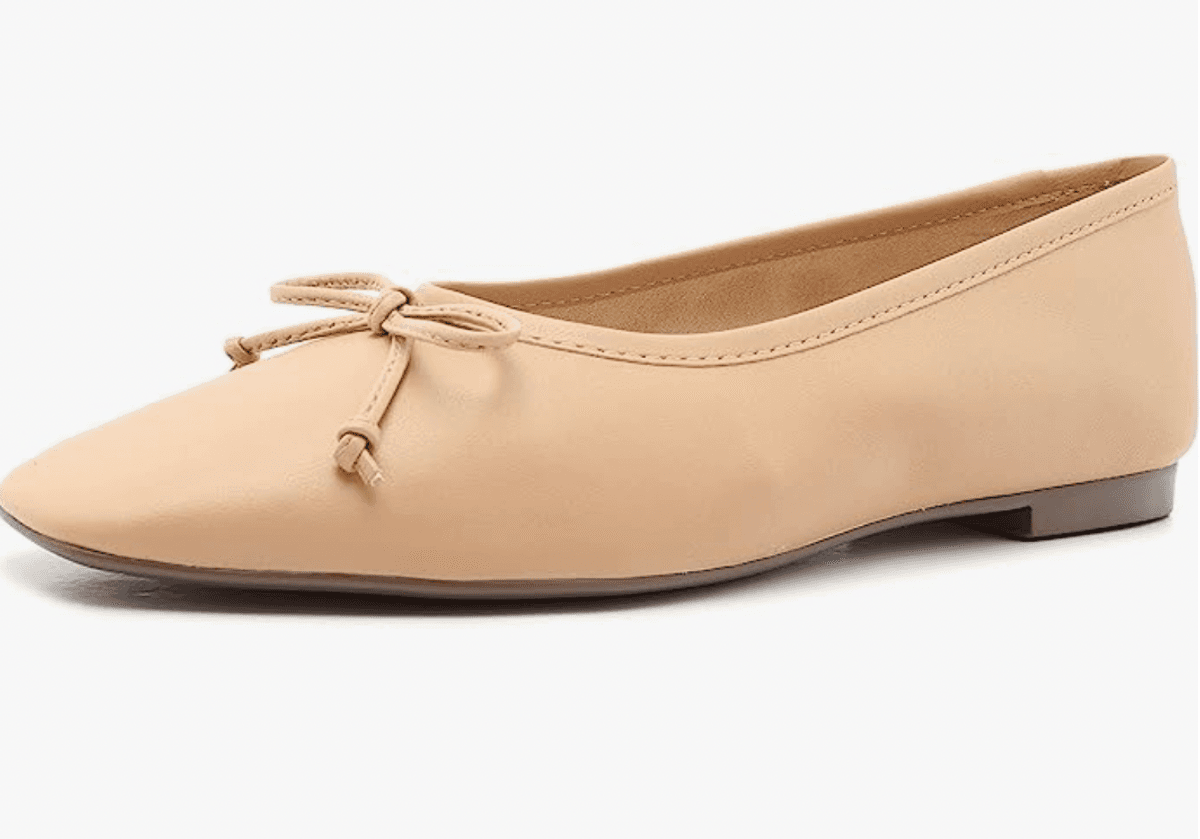 Women’s Ballerina Arissa Bow Leather Flats