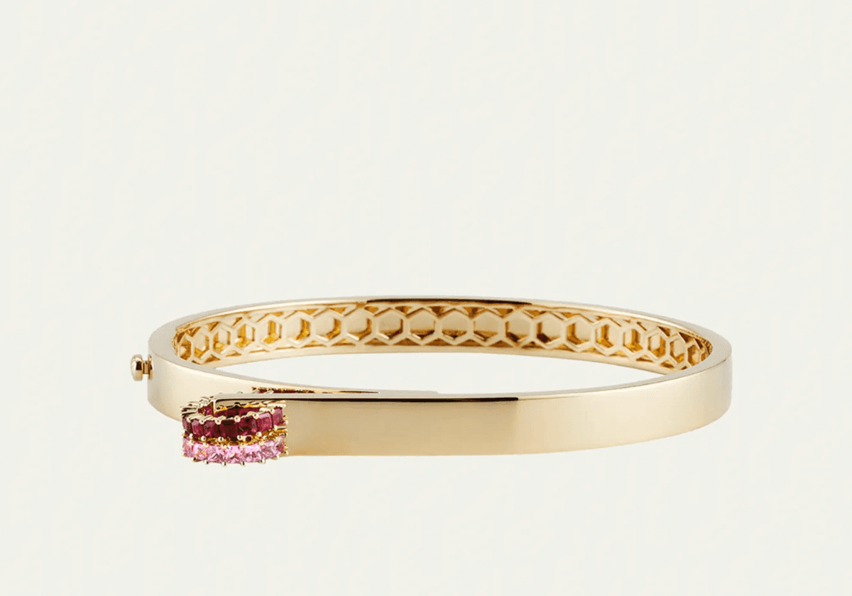 Amelie Ruby & Pink Sapphire Bangle