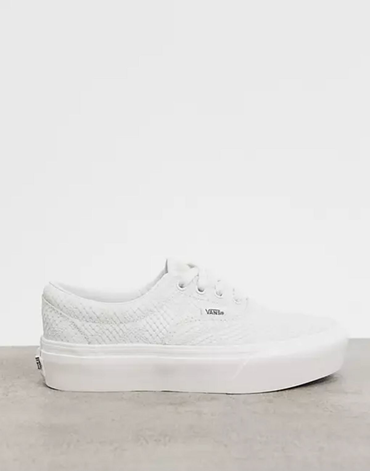 Era Platform Animal Embossed Sneakers in White