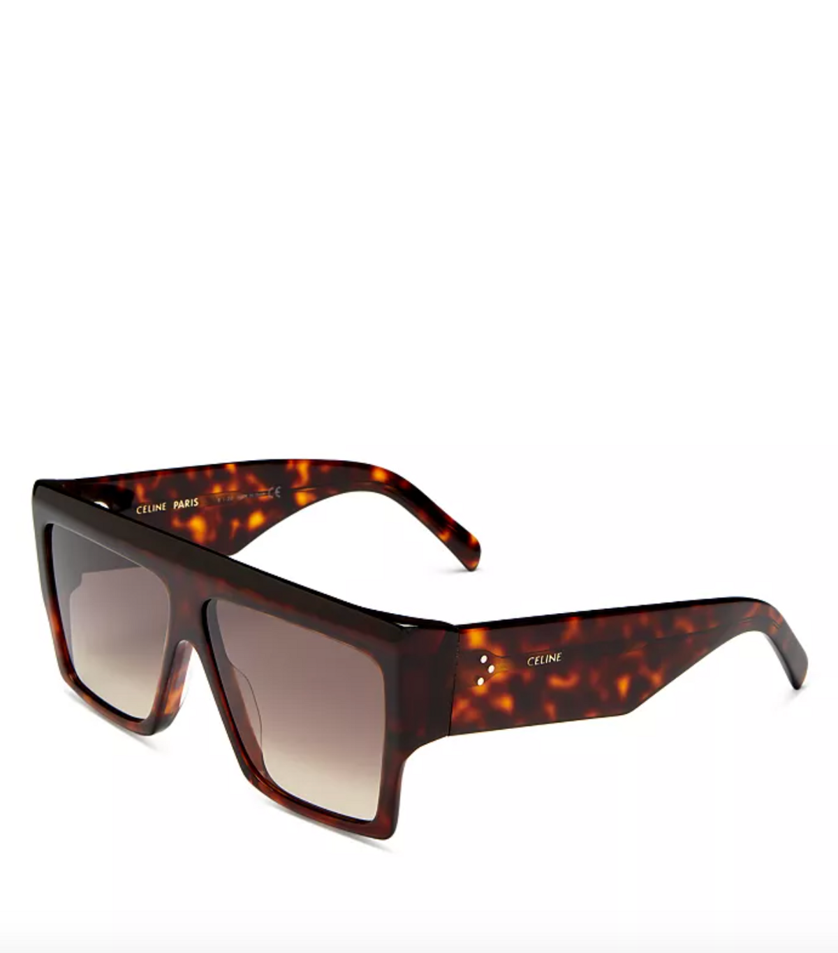 Unisex Flat Top Square Sunglasses, 60mm