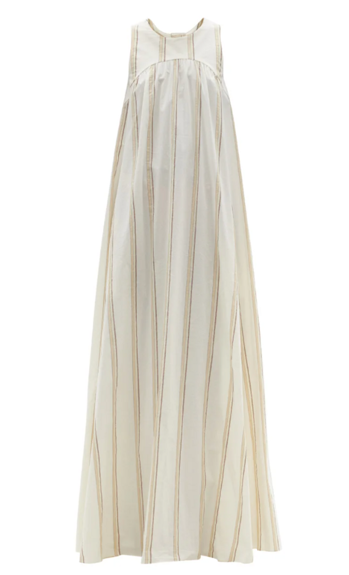 Puglia Tie-back Striped Cotton-blend Maxi Dress