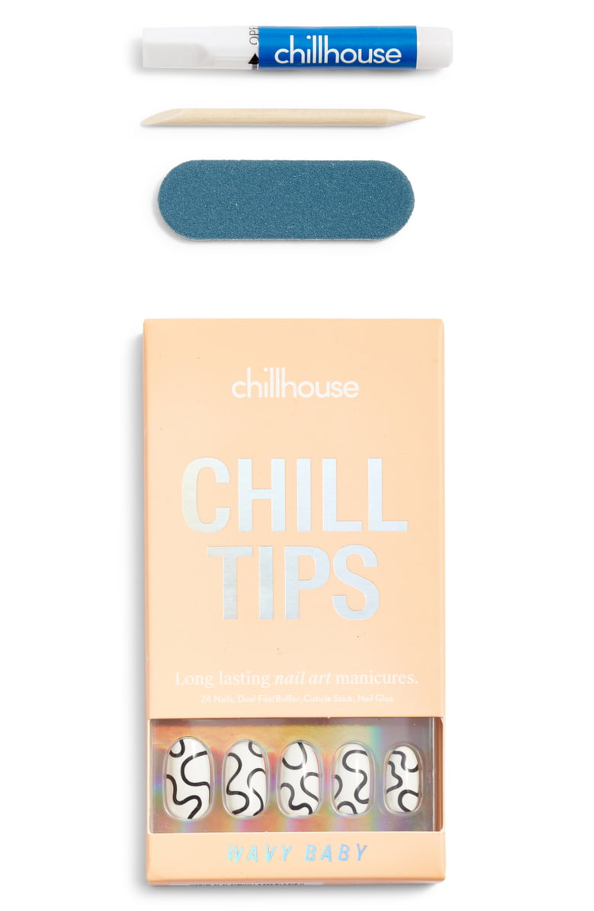 Chill Tips Press-on Nails in Wavy Baby