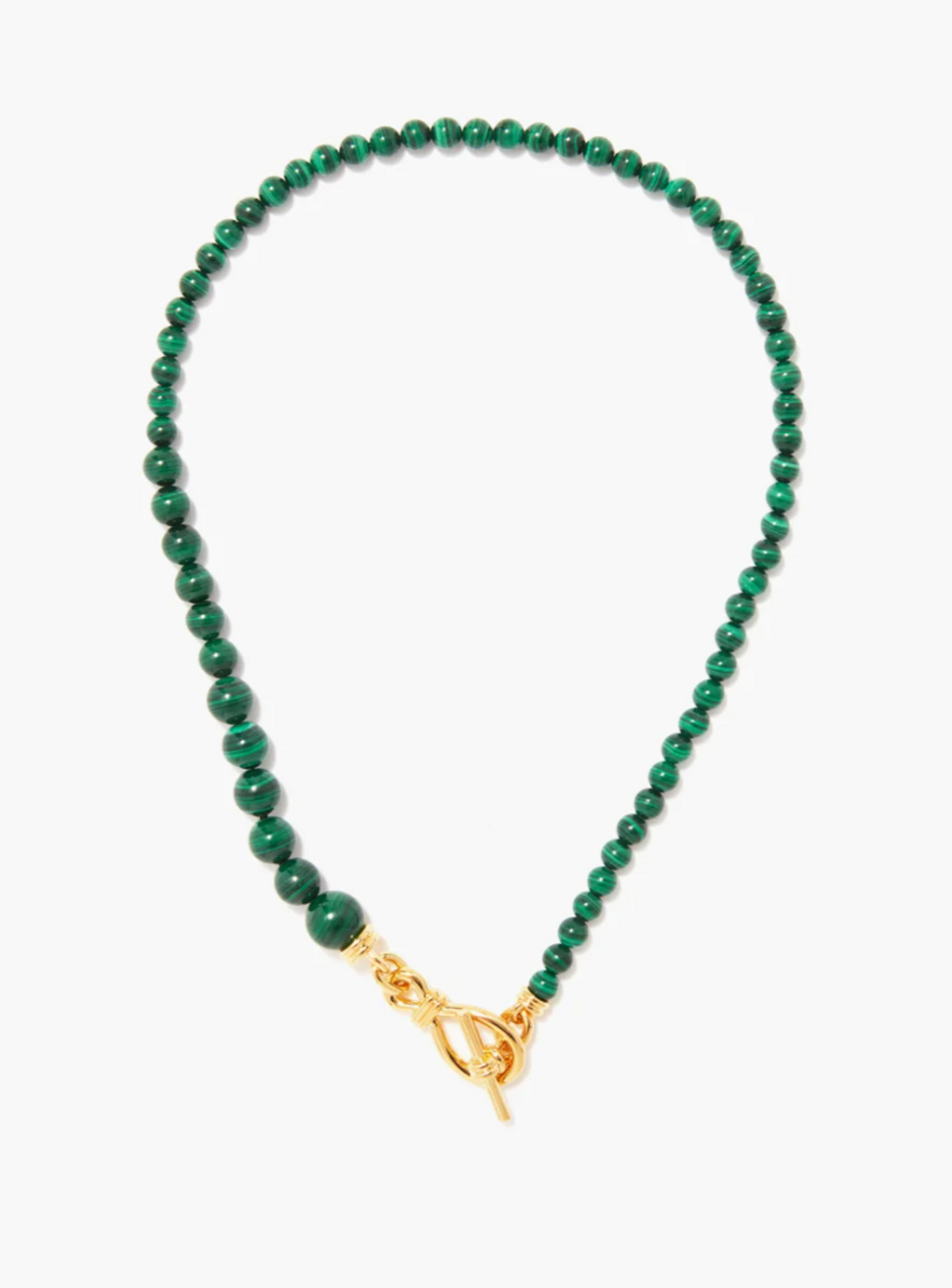 Malachite & 18kt Gold-plated Necklace