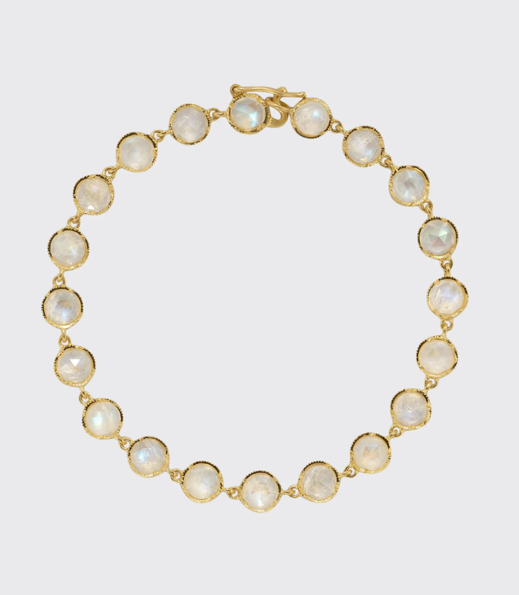 18k Yellow Gold Moonstone Bracelet