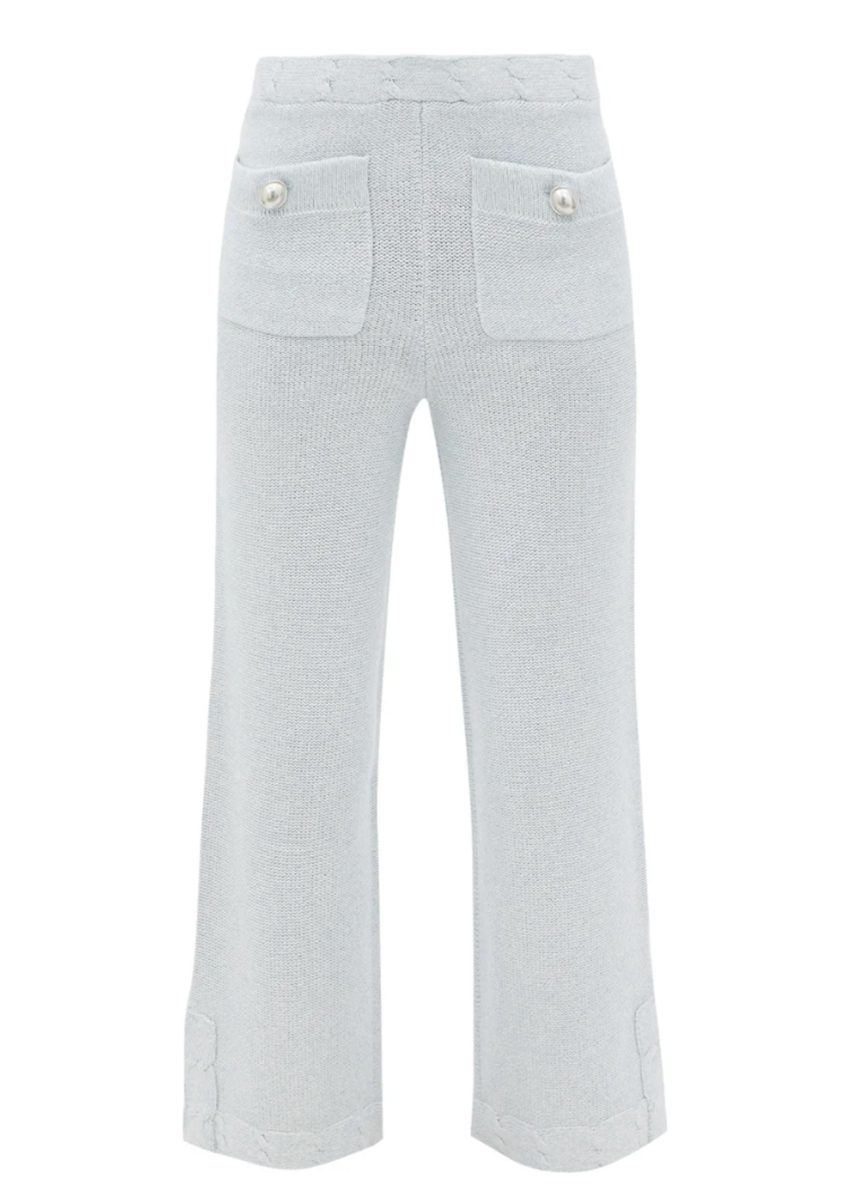 Cabled Flared-leg Trousers
