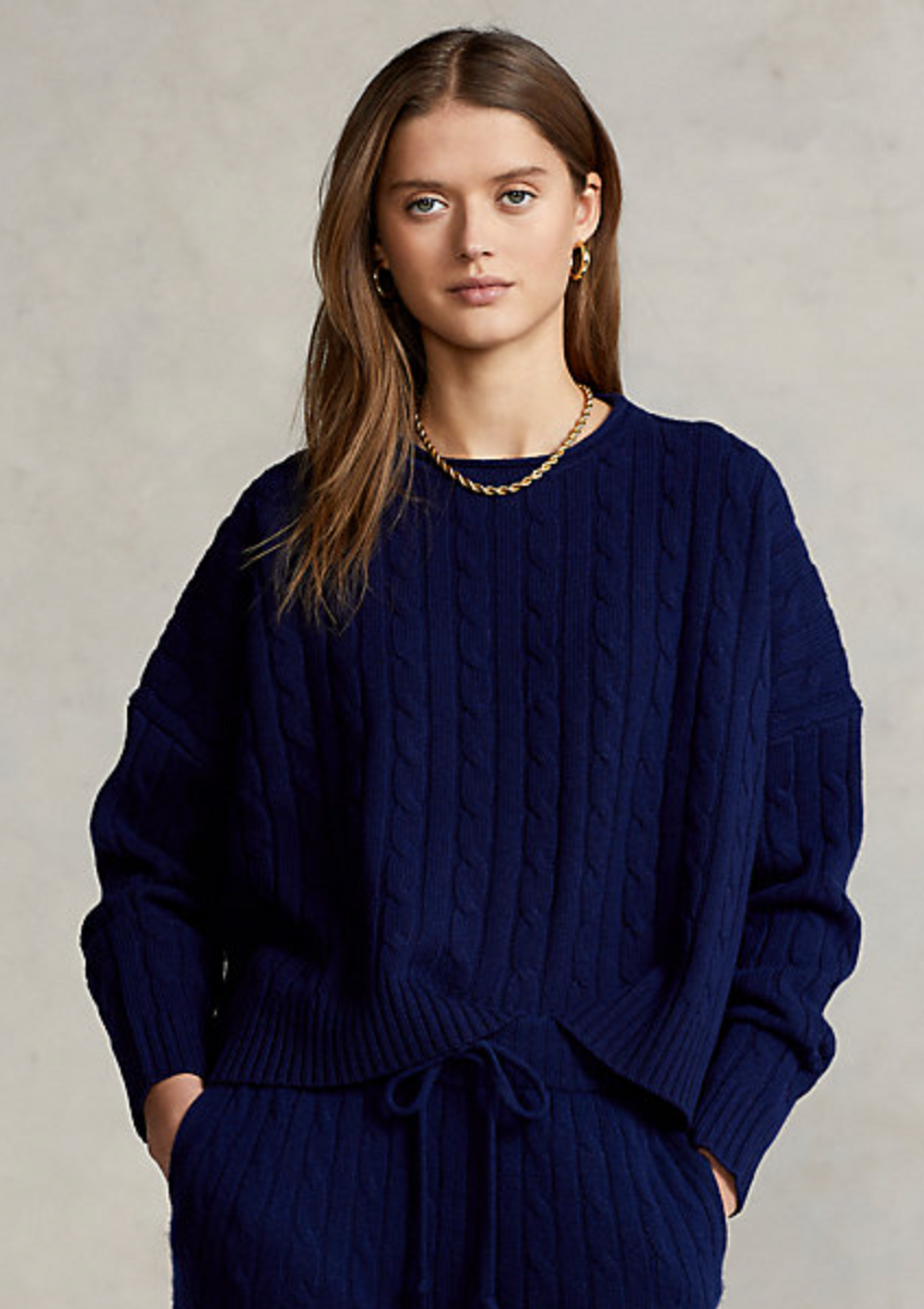 Cable-knit Cropped Wool-Cashmere Sweater