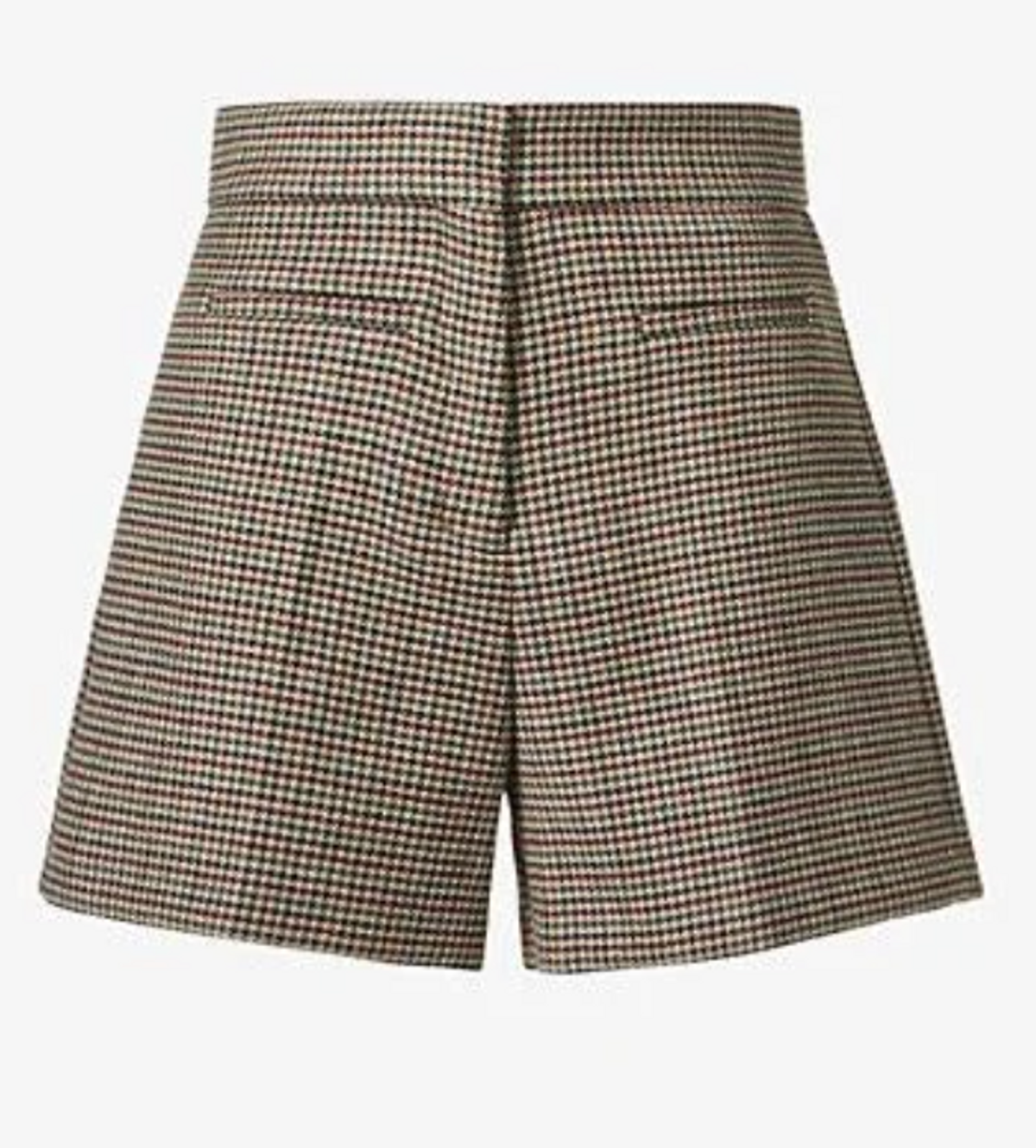 Houndstooth Wool Blend Shorts