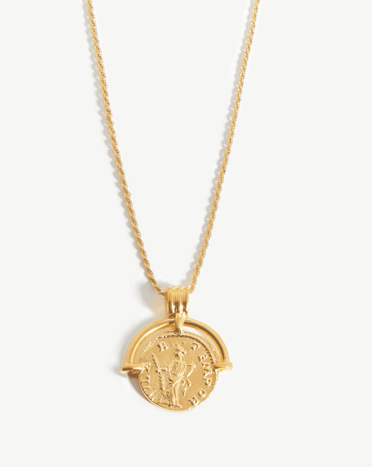 Lucy Williams Engravable Rising Sun Medallion Coin Necklace