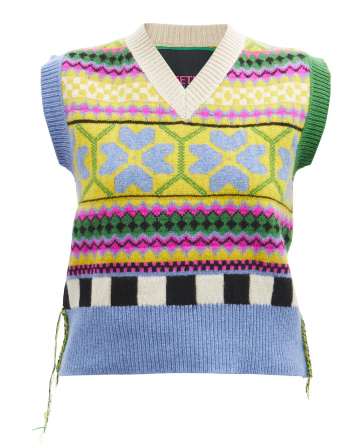 Josef Fair-Isle Wool Sweater Vest