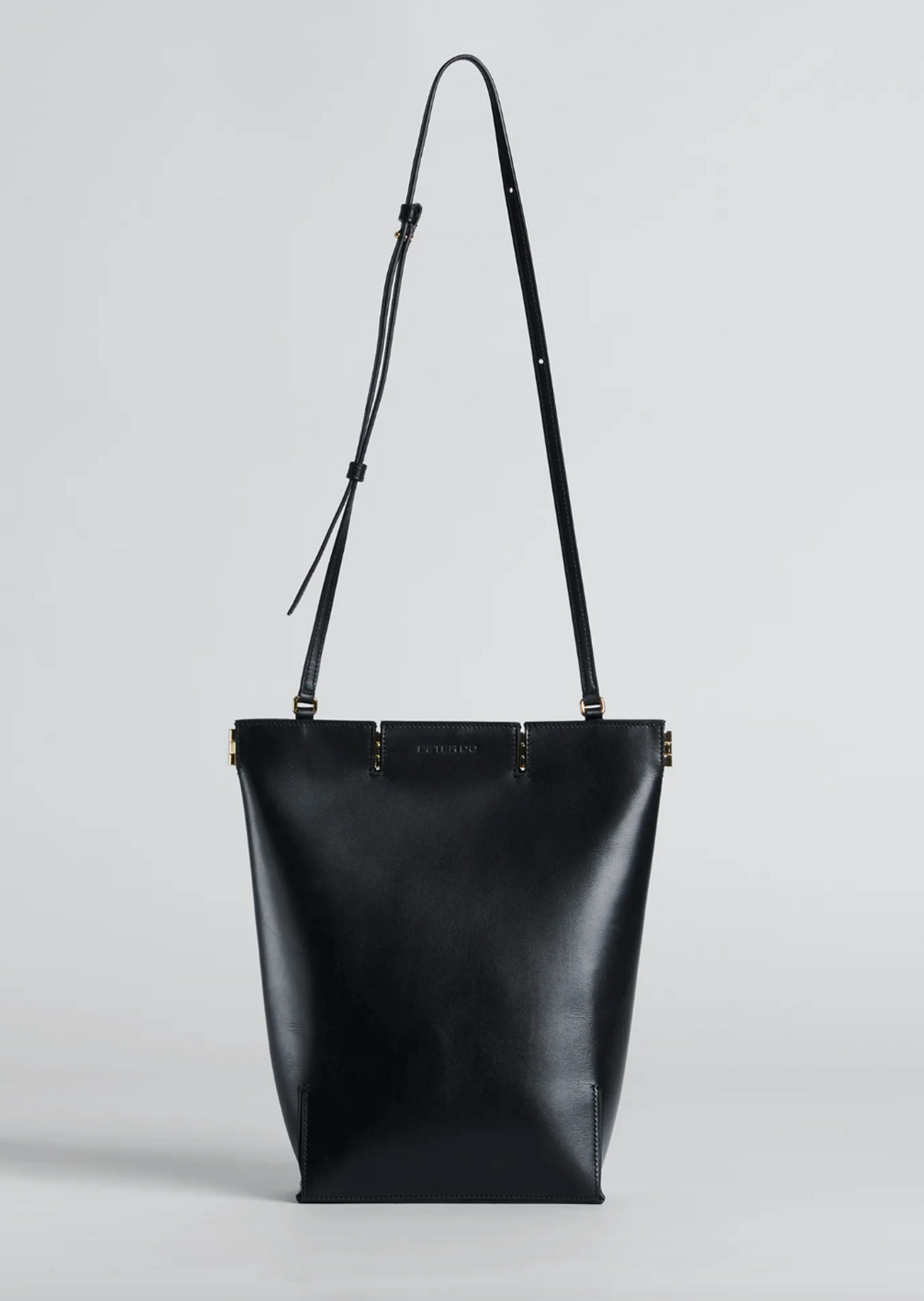 Hinge Medium Leather Shoulder Bag