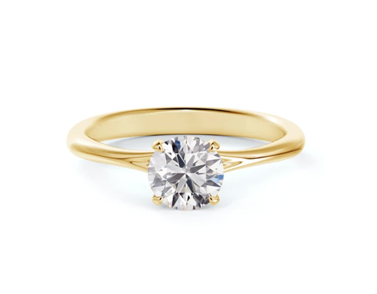 Icon™ Setting Round Engagement Ring with Diamond Basket