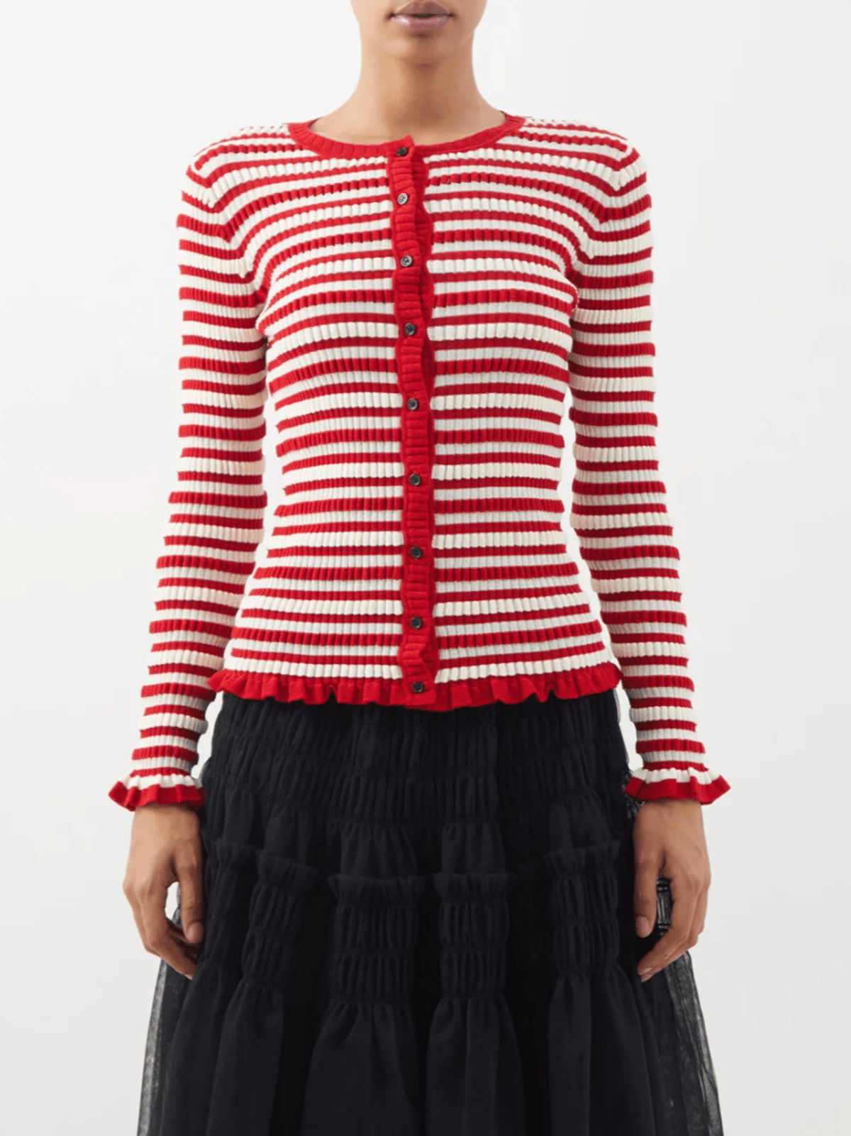 Stacey Striped Cotton-blend Cardigan
