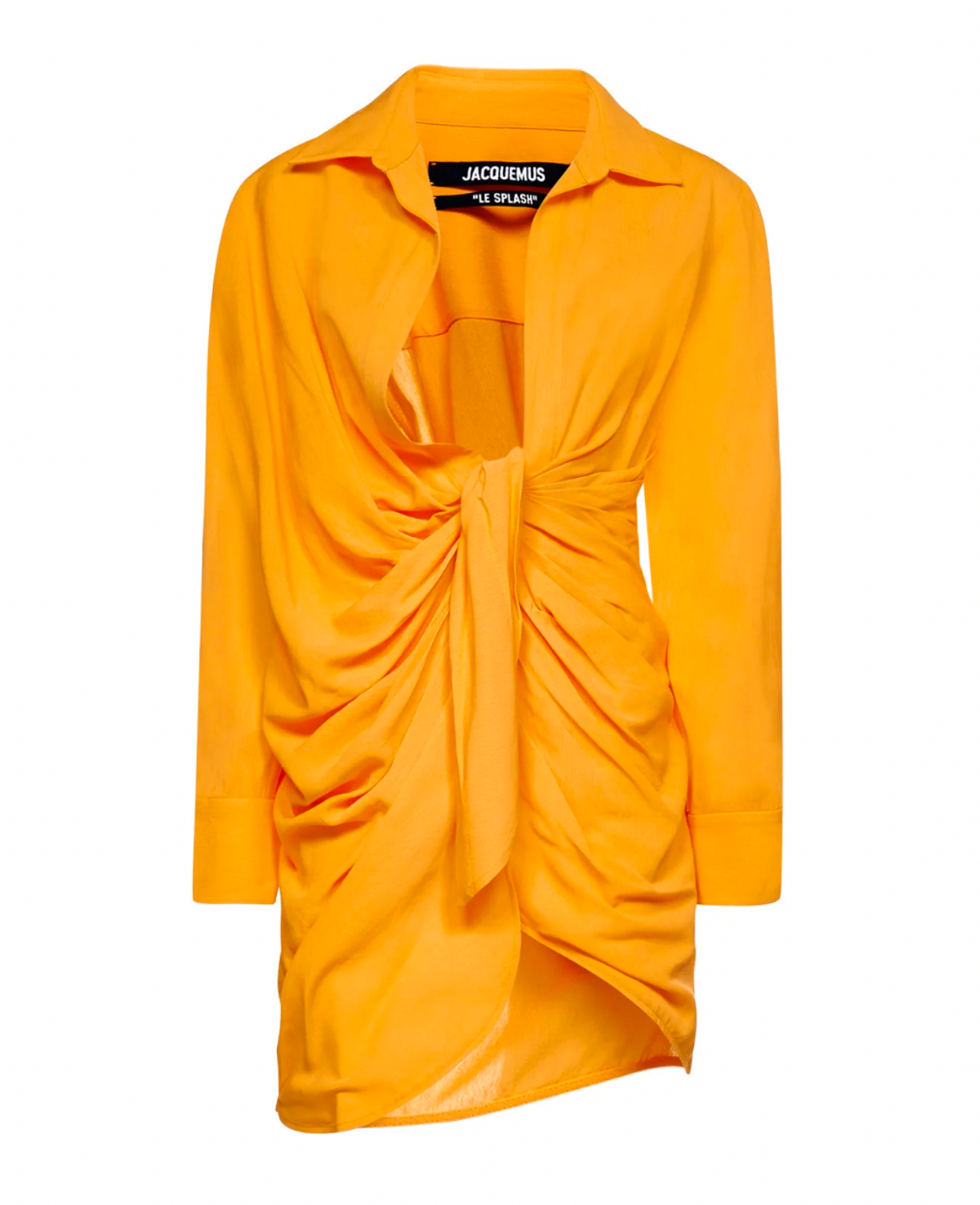 La Robe Bahia Jersey Draped Mini Dress In Arancione