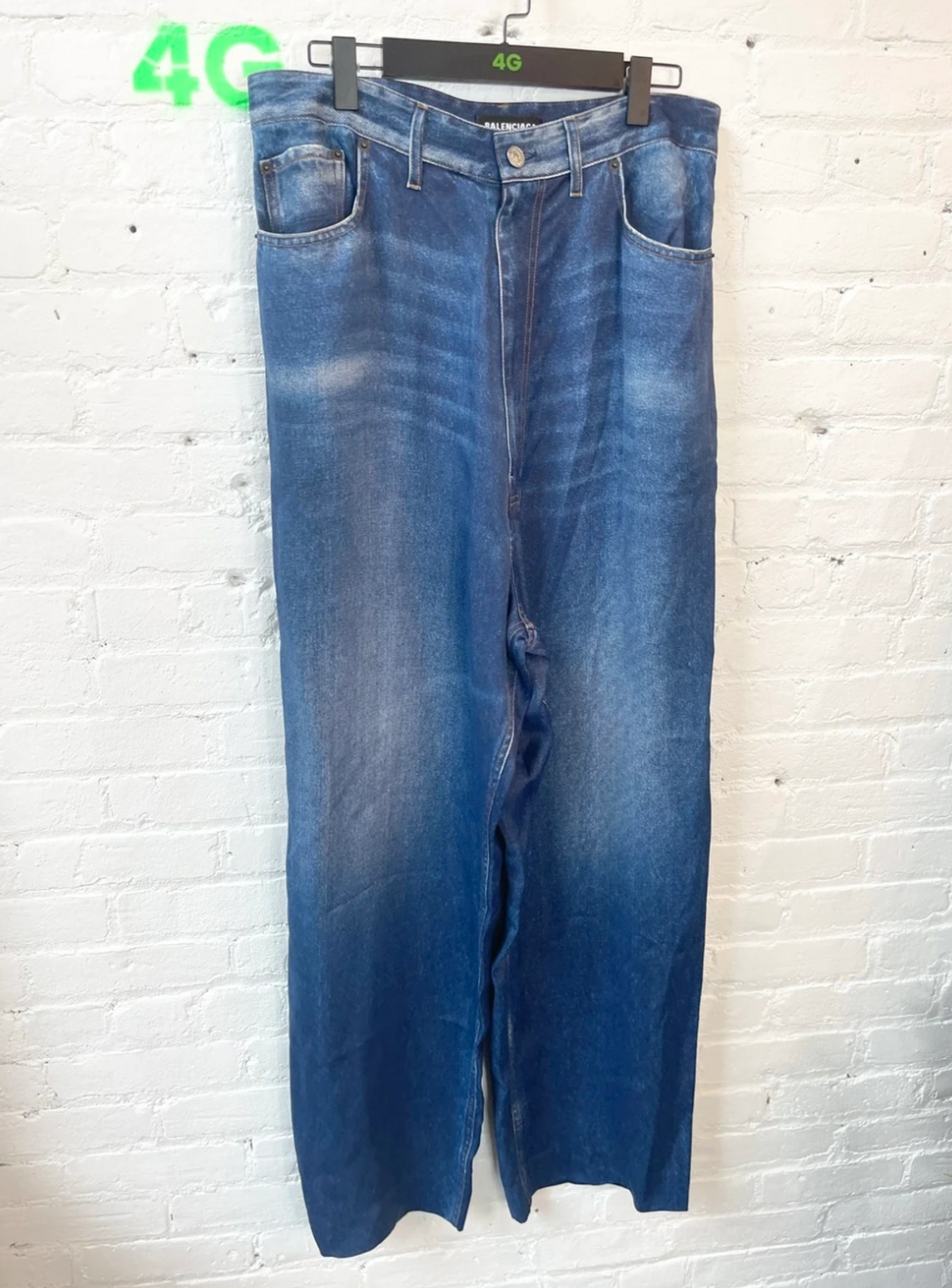 Printed Denim Jeans on Viscose Sweatpants