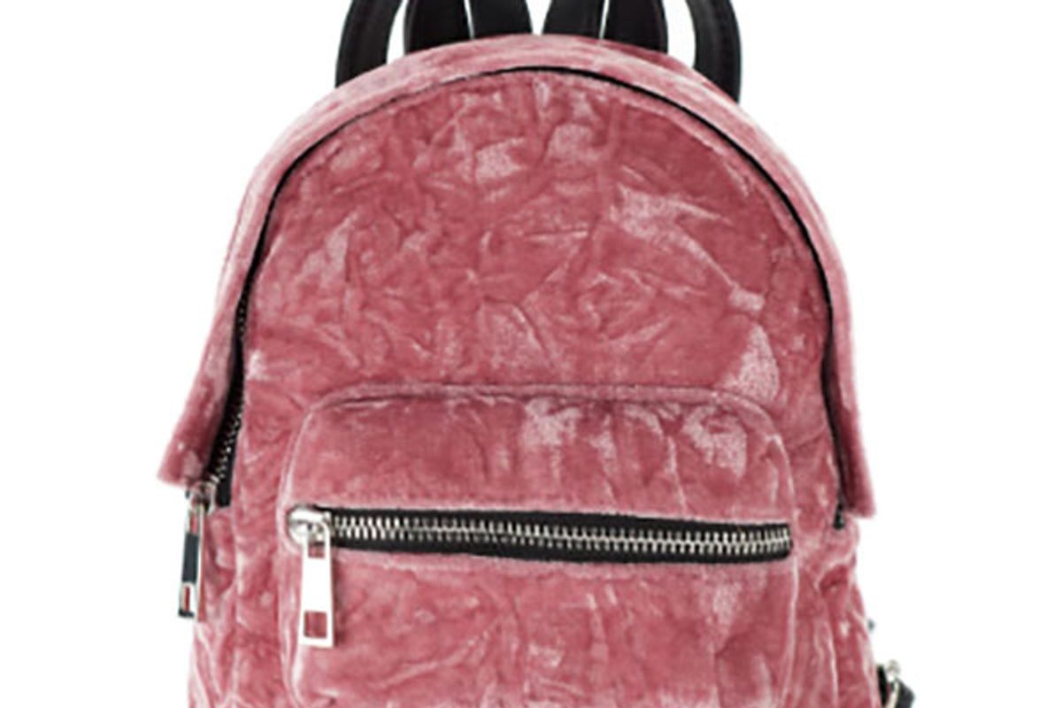 James Crushed Velvet Mini Backpack