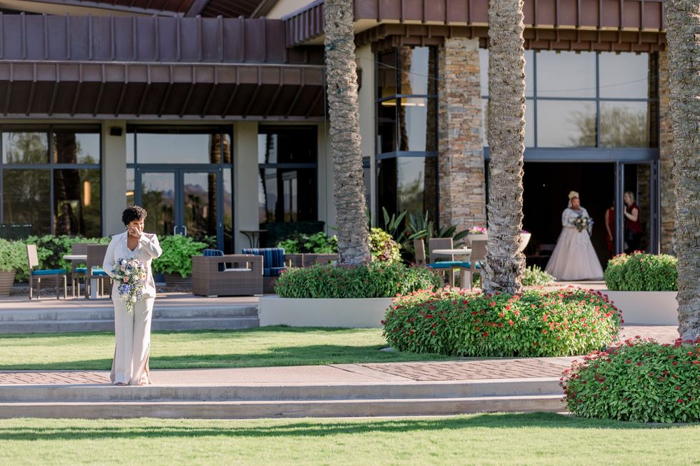 inside glamorous wedding in arizona desert
