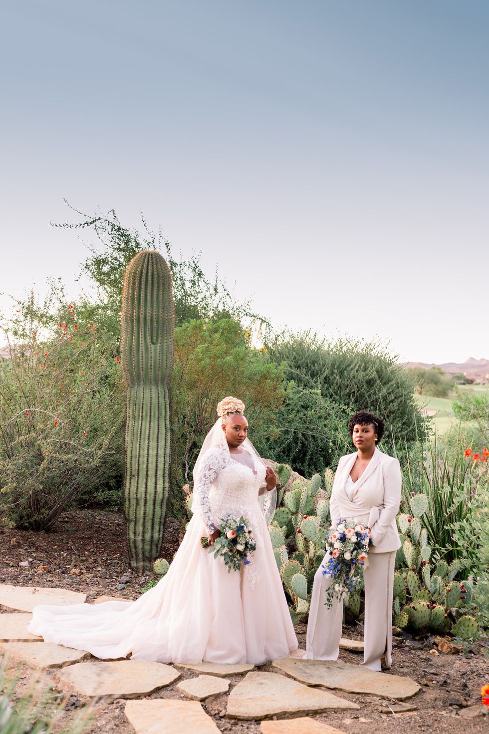 inside glamorous wedding in arizona desert