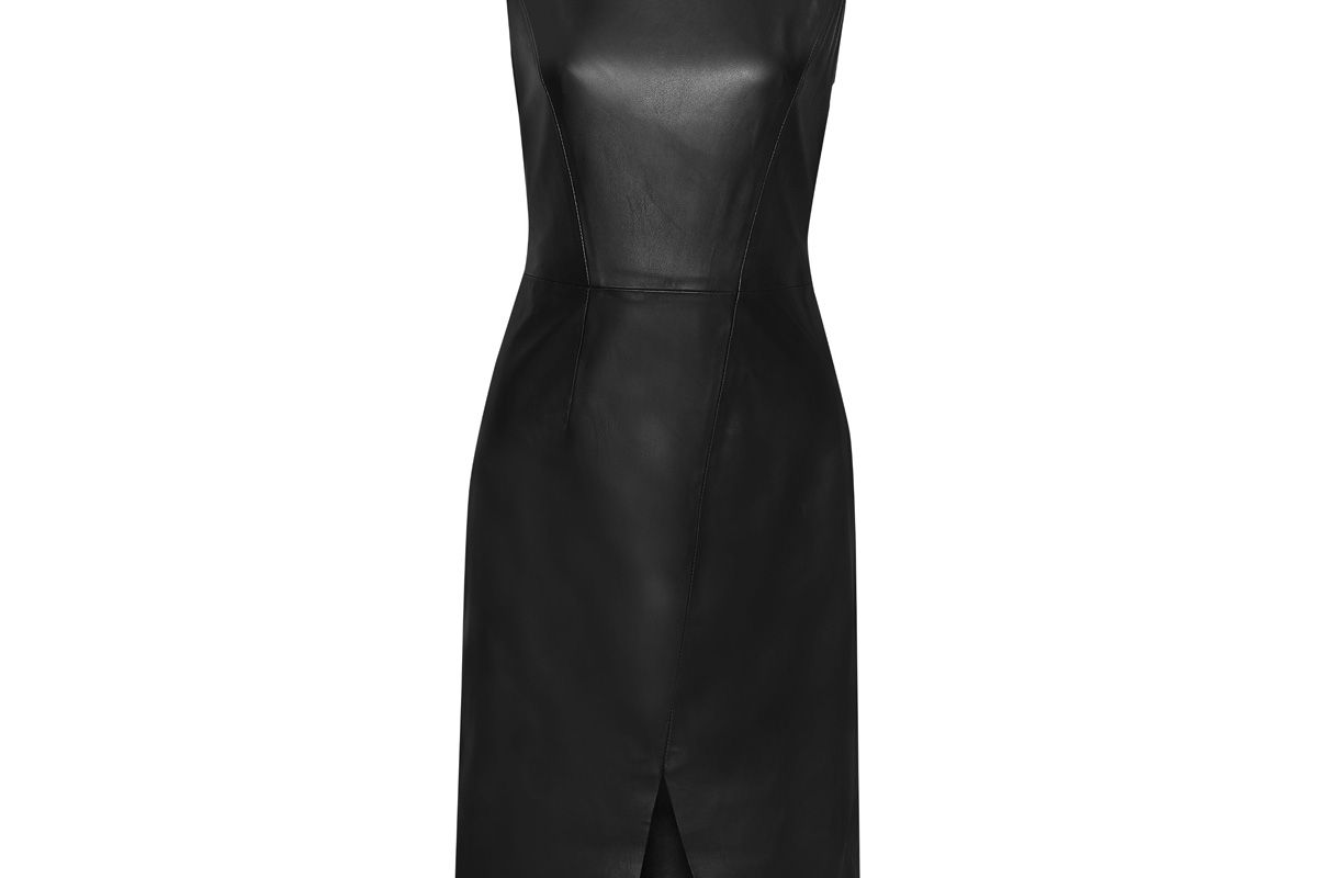 iris and ink toril split front leather dress