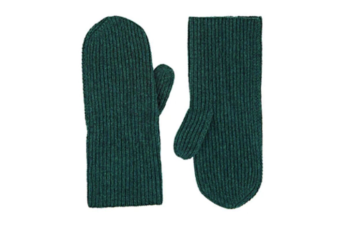 isabel marant chiraz rib knit cashmere mittens
