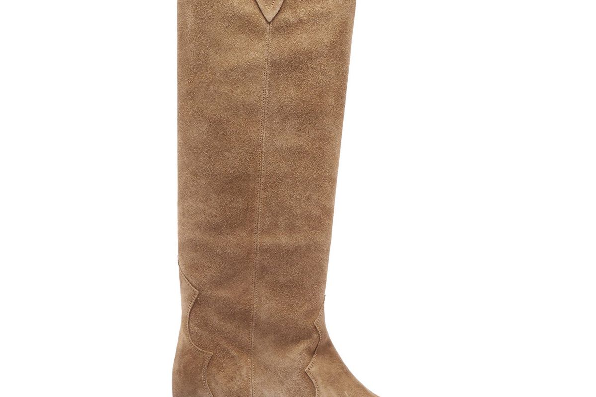 isabel marant denvee suede knee high boot