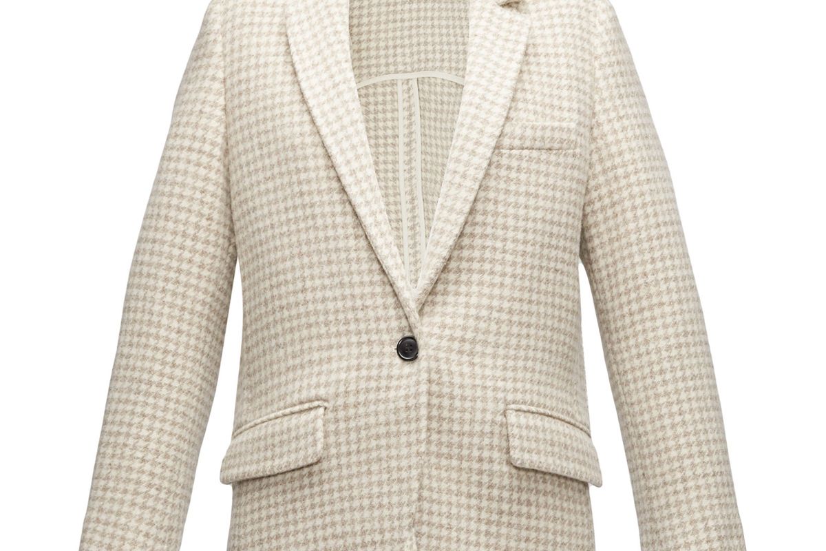 isabel marant etoile charly houndstooth tweed blazer