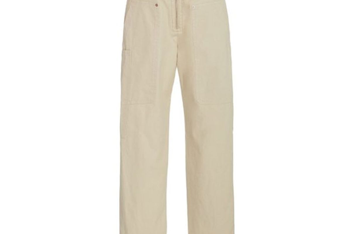 isabel marant etoile phil cotton blend straight leg pants