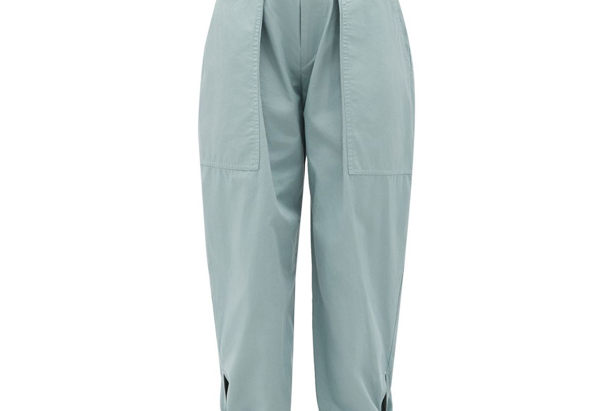 isabel marant gavio cotton canvas high rise trousers