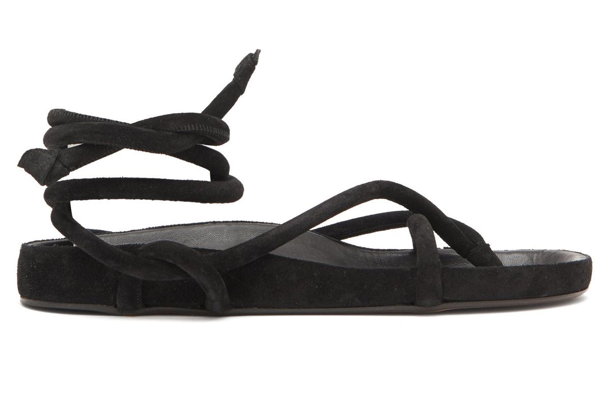 isabel marant lastro wraparound suede sandals