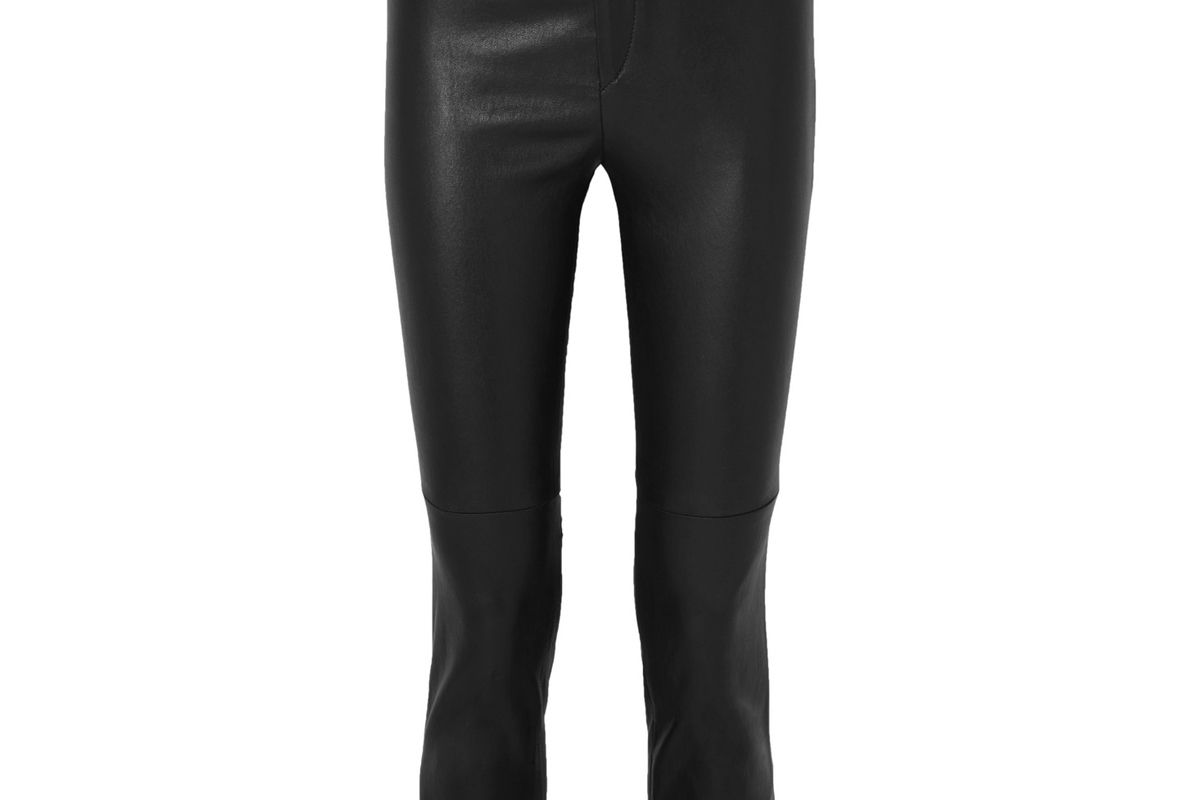 isabel marant mofira cropped leather skinny pants