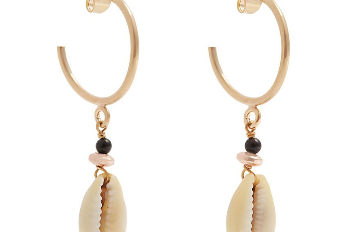 isabel marant seashell hoop earrings